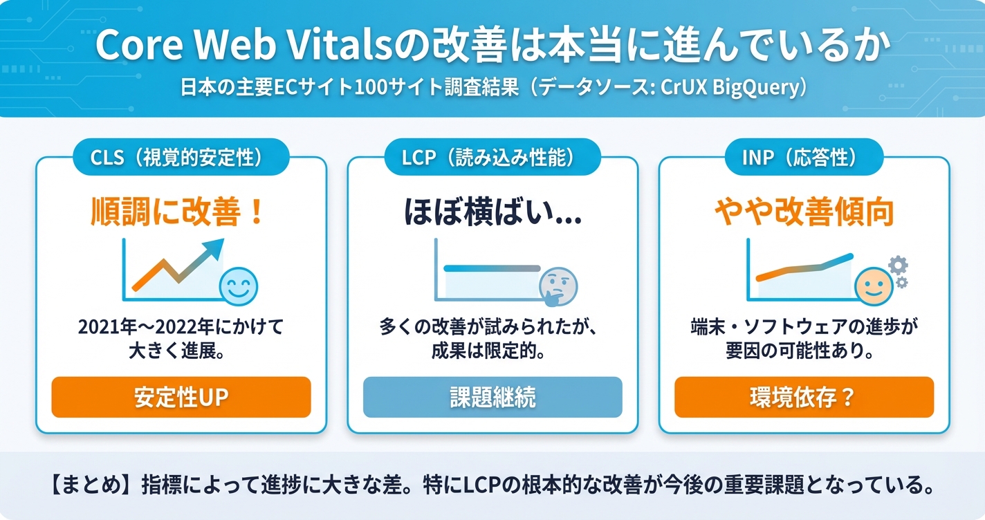 Core Web Vitalsの改善は本当に進んでいるか