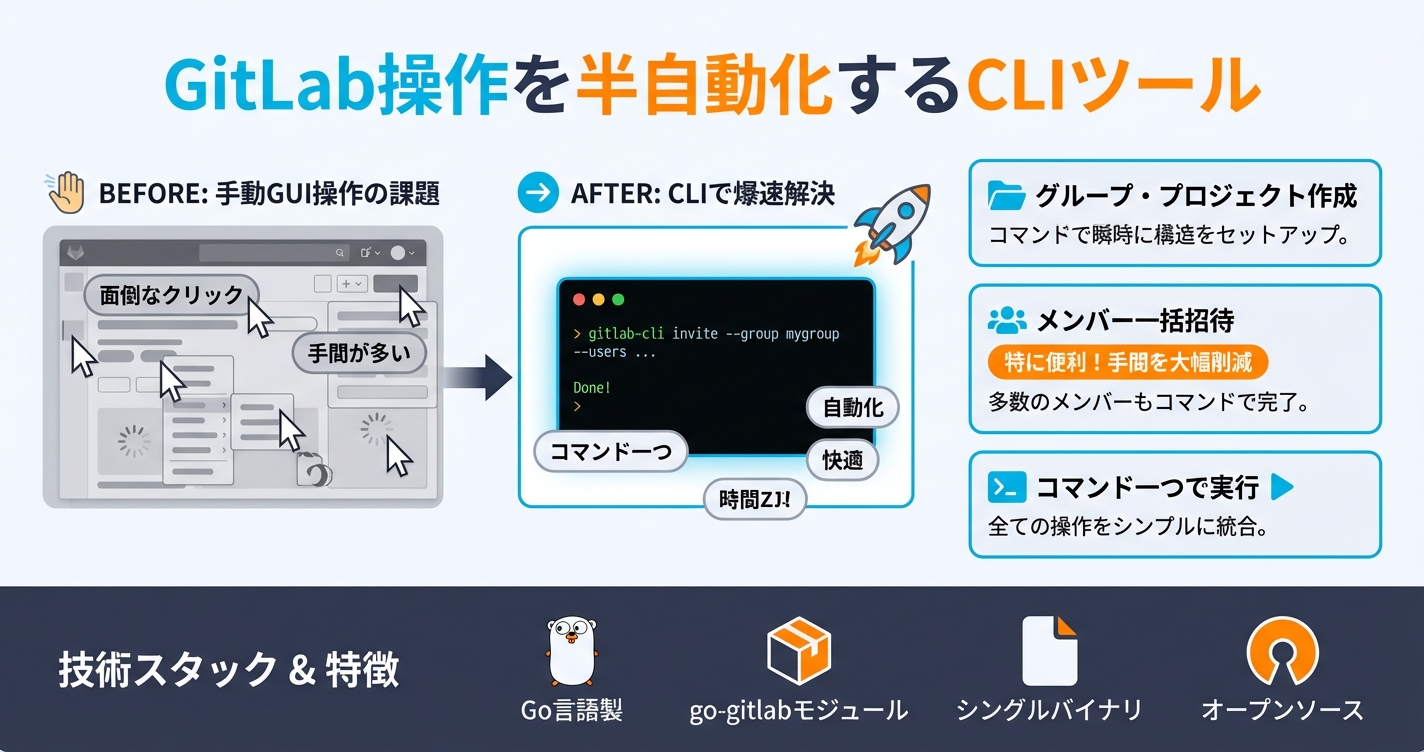 GitLabのよくある操作を半自動化するCLIツール