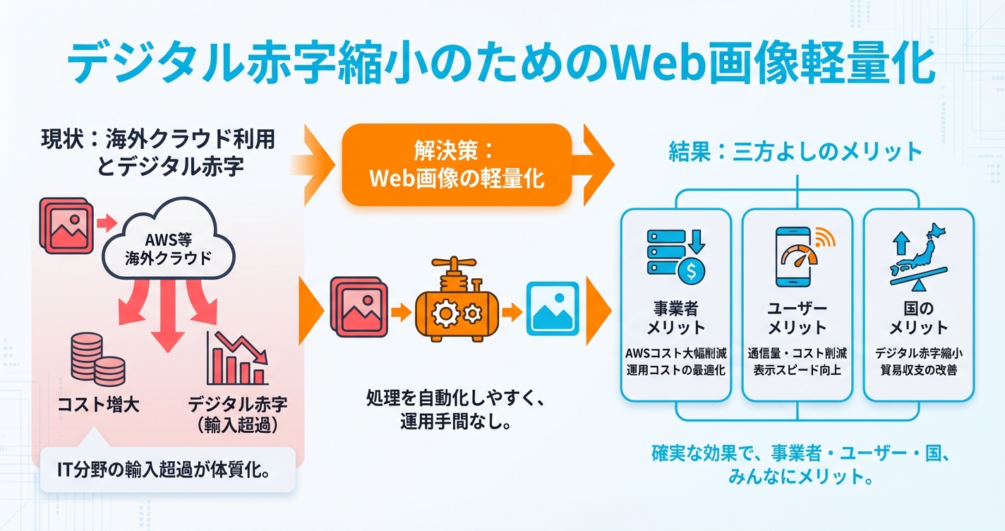 デジタル赤字縮小のためのWeb画像軽量化