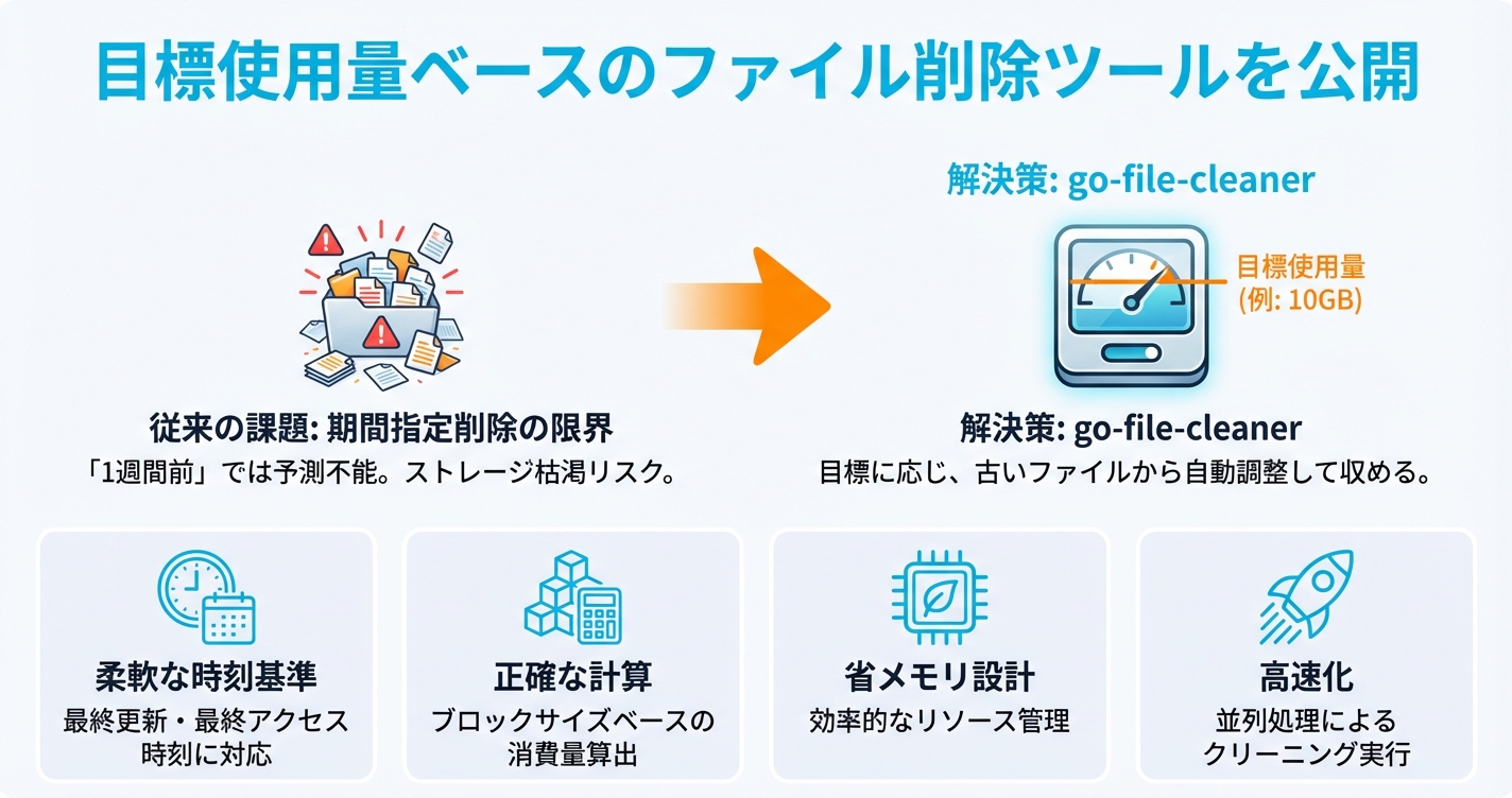 目標使用量ベースのファイル削除ツールを公開