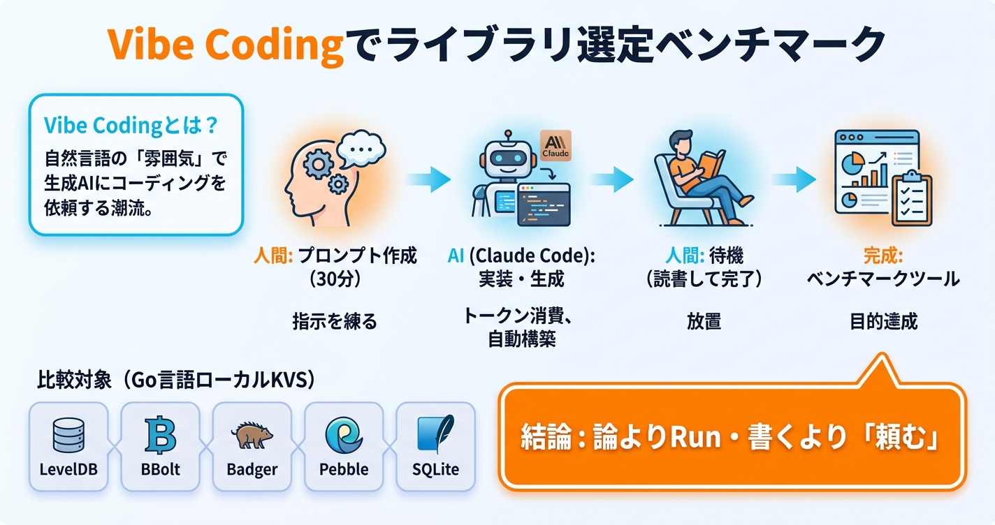 Vibe Codingでライブラリ選定のための簡易ベンチマークを頼む